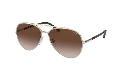 Prada™ Decode PR 66XS ZVN6S1 57 Oro Pallido Sunglasses